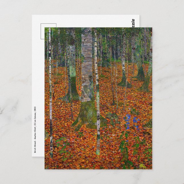 Gustav Klimt - Birch Wood Postcard (Front/Back)