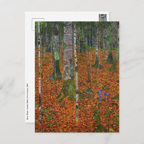 Gustav Klimt _ Birch Wood Postcard
