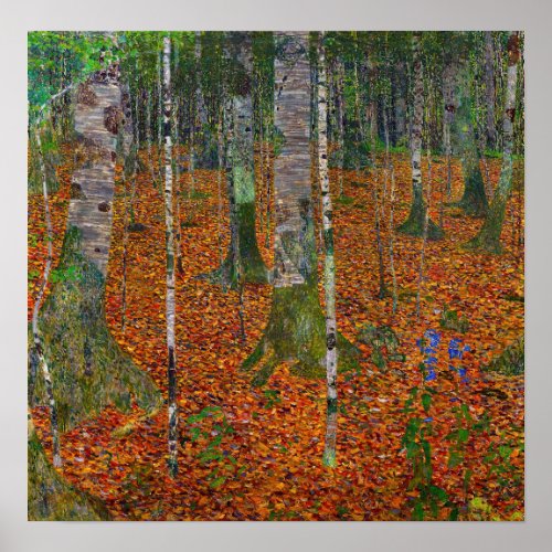 Gustav Klimt _ Birch Wood Poster