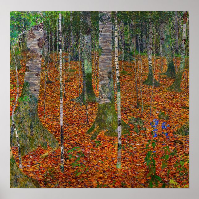 Gustav Klimt - Birch Wood Poster (Front)