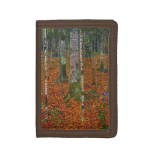 Gustav Klimt - Birch Wood Tri-fold Wallet