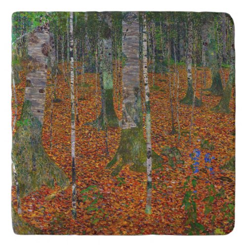 Gustav Klimt _ Birch Wood Trivet