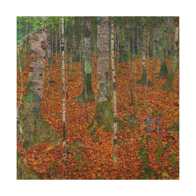 Gustav Klimt - Birch Wood Wall Art (Front)