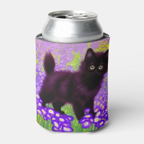 Gustav Klimt Black Kitten Can Cooler