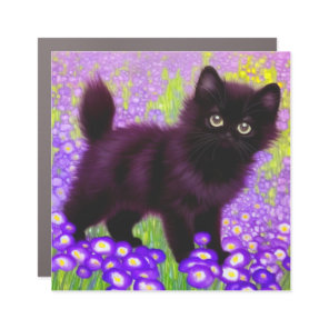Gustav Klimt Black Kitten Car Magnet