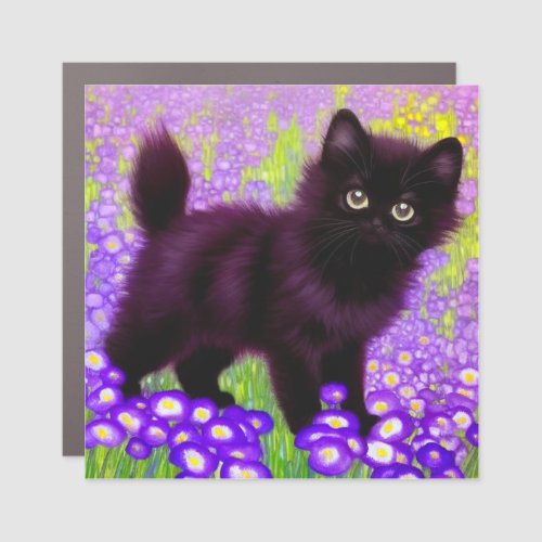 Gustav Klimt Black Kitten Car Magnet