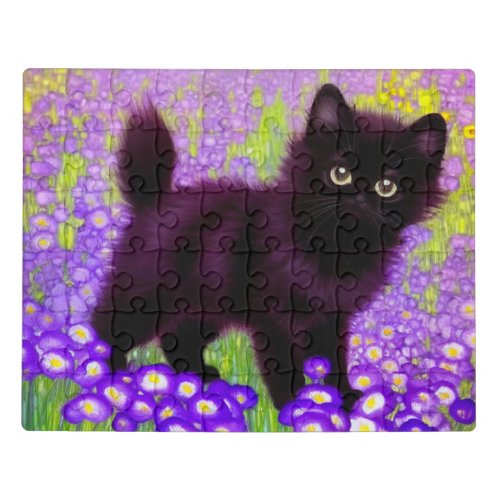 Gustav Klimt Black Kitten Jigsaw Puzzle
