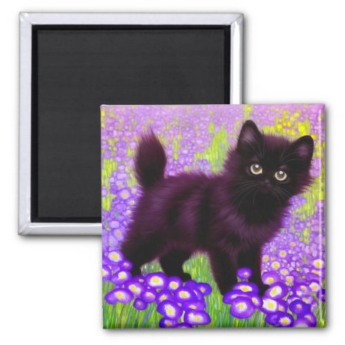 Gustav Klimt Black Kitten Magnet