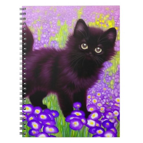 Gustav Klimt Black Kitten Notebook