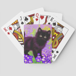 Gustav Klimt Black Kitten Poker Cards