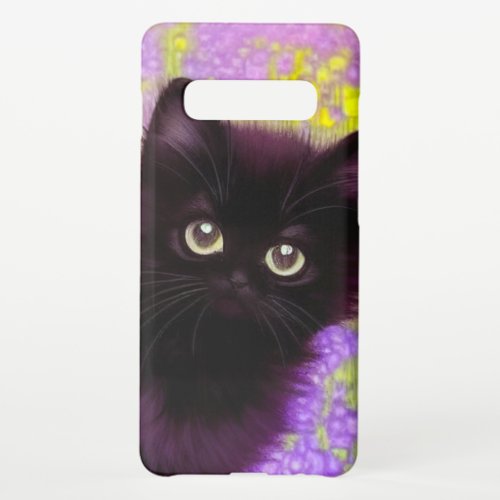 Gustav Klimt Black Kitten Samsung Galaxy S10 Case