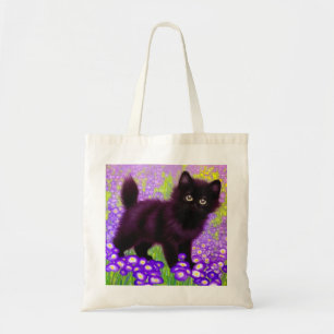 Gustav Klimt Black Kitten Tote Bag