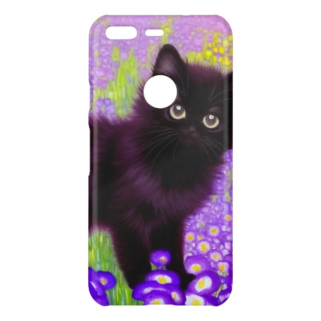 Gustav Klimt Black Kitten Uncommon Google Pixel Case (Back)