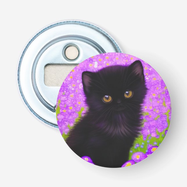 Gustav Klimt Cat Bottle Opener (Front)