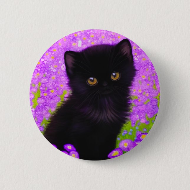 Gustav Klimt Cat Button (Front)