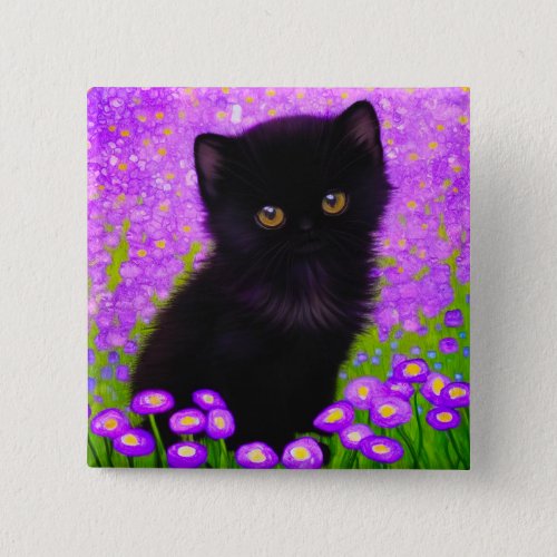 Gustav Klimt Cat Button