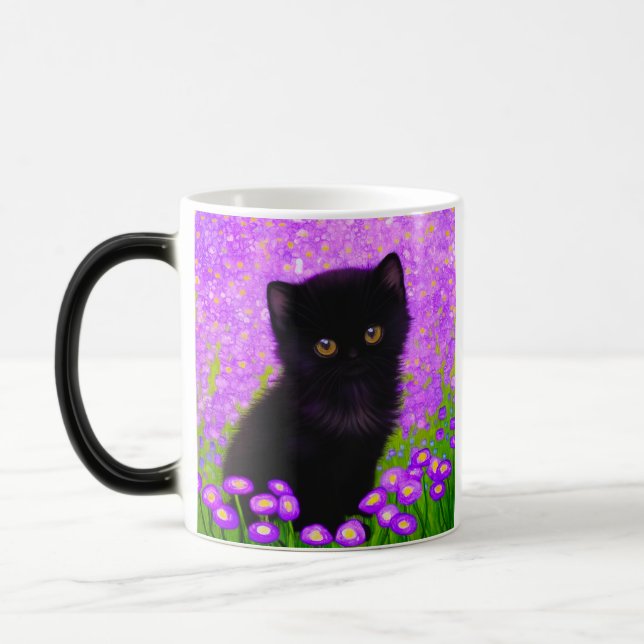 Gustav Klimt Cat Color Morph Mug (Left)