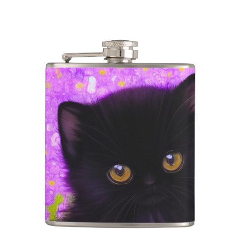 Gustav Klimt Cat Flask