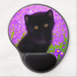 Gustav Klimt Cat Gel Mouse Pad<br><div class="desc">Gel Mouse Pad featuring a Gustav Klimt cat! This fluffy kitty sits in a green field of purple flowers. A purr-fect gift for cat lovers and Austrian art enthusiasts!</div>