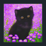 Gustav Klimt Cat Invitation<br><div class="desc">Card featuring a Gustav Klimt cat! This fluffy kitty sits in a green field of purple flowers. A purr-fect gift for cat lovers and Austrian art enthusiasts!</div>