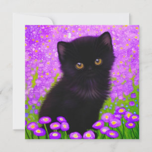 Gustav Klimt Cat Invitation