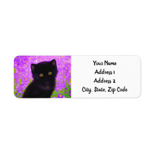Gustav Klimt Cat Label