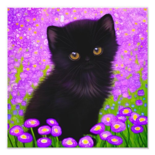 Gustav Klimt Cat Photo Print
