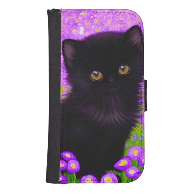 Gustav Klimt Cat Samsung Galaxy Wallet Case (Front)