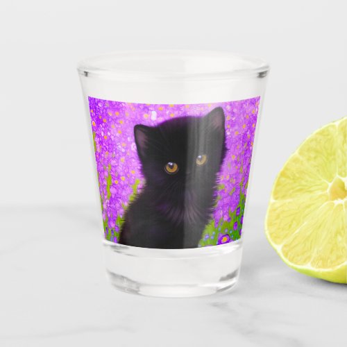 Gustav Klimt Cat Shot Glass