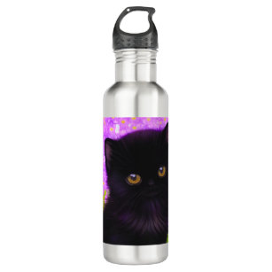 Gustav Klimt Cat Stainless Steel Water Bottle