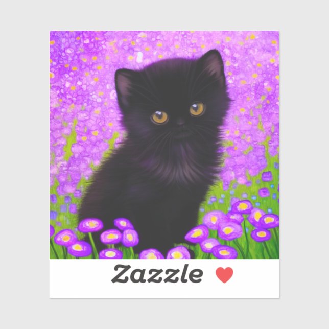 Gustav Klimt Cat Sticker (Sheet)