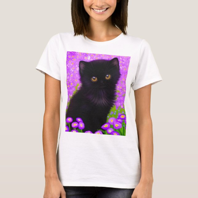 Gustav Klimt Cat T-Shirt (Front)