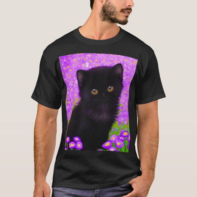 Gustav Klimt Cat T-Shirt (Front)