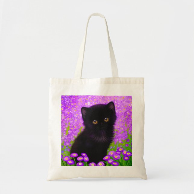 Gustav Klimt Cat Tote Bag (Front)