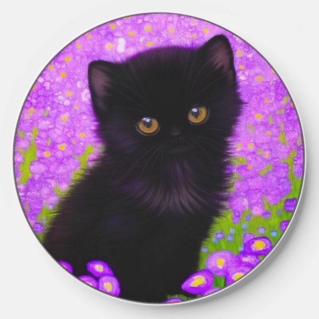 Gustav Klimt Cat Wireless Charger (Front)