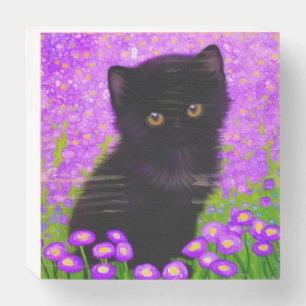 Gustav Klimt Cat Wooden Box Sign