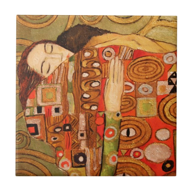 Gustav Klimt Ceramic Tile (Front)