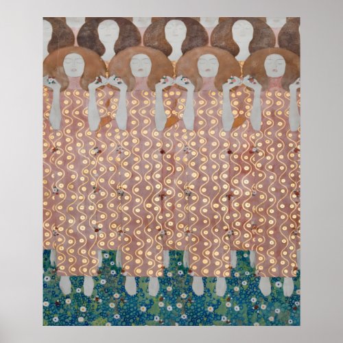 Gustav Klimt _ Chorus of Paradise Detail Poster