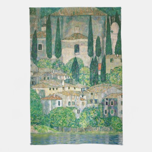 Gustav Klimt _ Church in Cassone Kitchen Towel