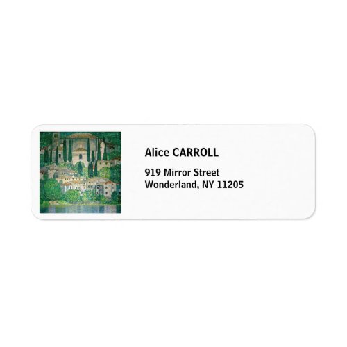 Gustav Klimt _ Church in Cassone Label
