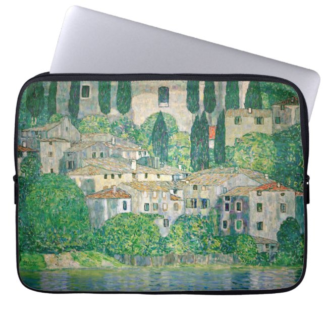 Gustav Klimt - Church in Cassone Laptop Sleeve (Front)