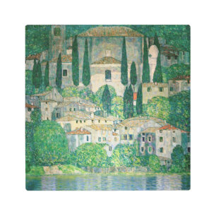 Gustav Klimt - Church in Cassone Metal Print