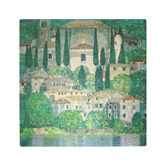 Gustav Klimt - Church in Cassone Metal Print (Front)