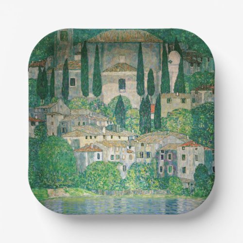 Gustav Klimt _ Church in Cassone Paper Plates