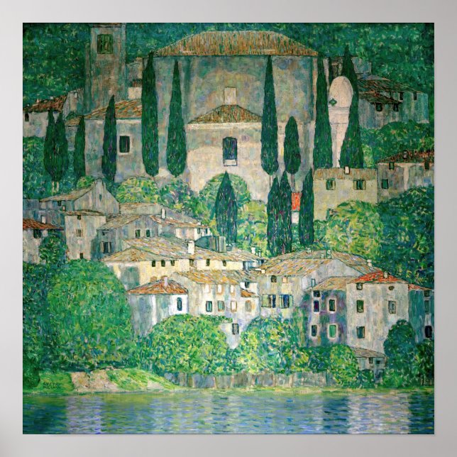 Gustav Klimt - Church in Cassone Poster (Front)