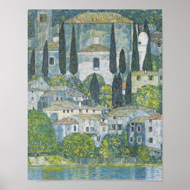 Gustav Klimt - Church In Cassone Poster (Front)