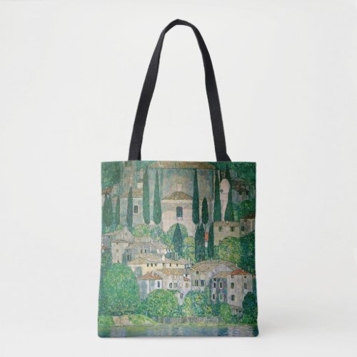 Gustav Klimt _ Church in Cassone Tote Bag