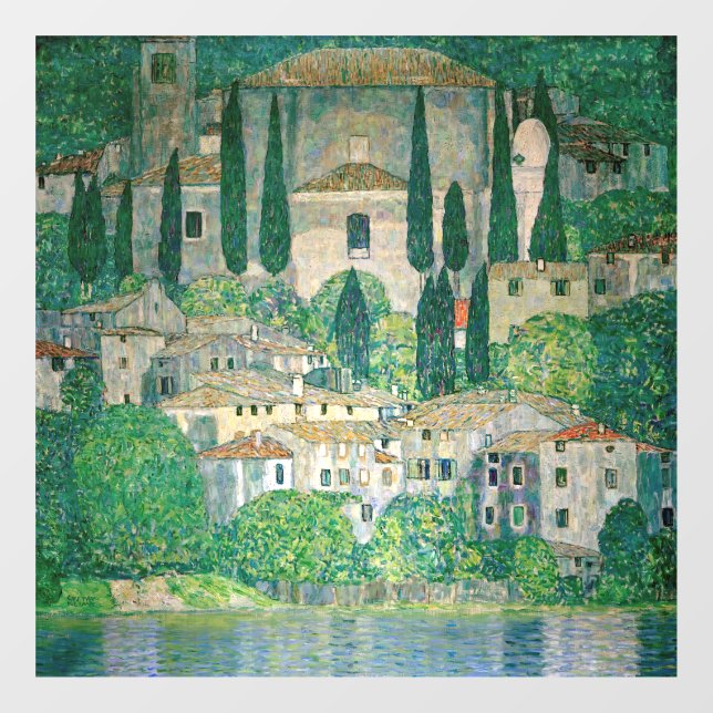 Gustav Klimt - Church in Cassone Window Cling (Sheet)