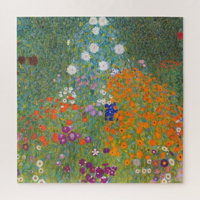Gustav Klimt Cottage Garden (Bauerngarten) 1907 Jigsaw Puzzle (Vertical)