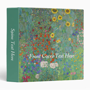Gustav Klimt - Country Garden with Sunflowers 3 Ring Binder